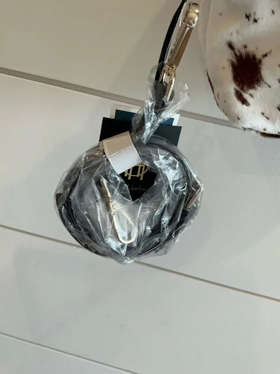 House of Harlow 1960 Cowhide Mini Top-Handle Bag in White and Brown - Picture 4 of 5